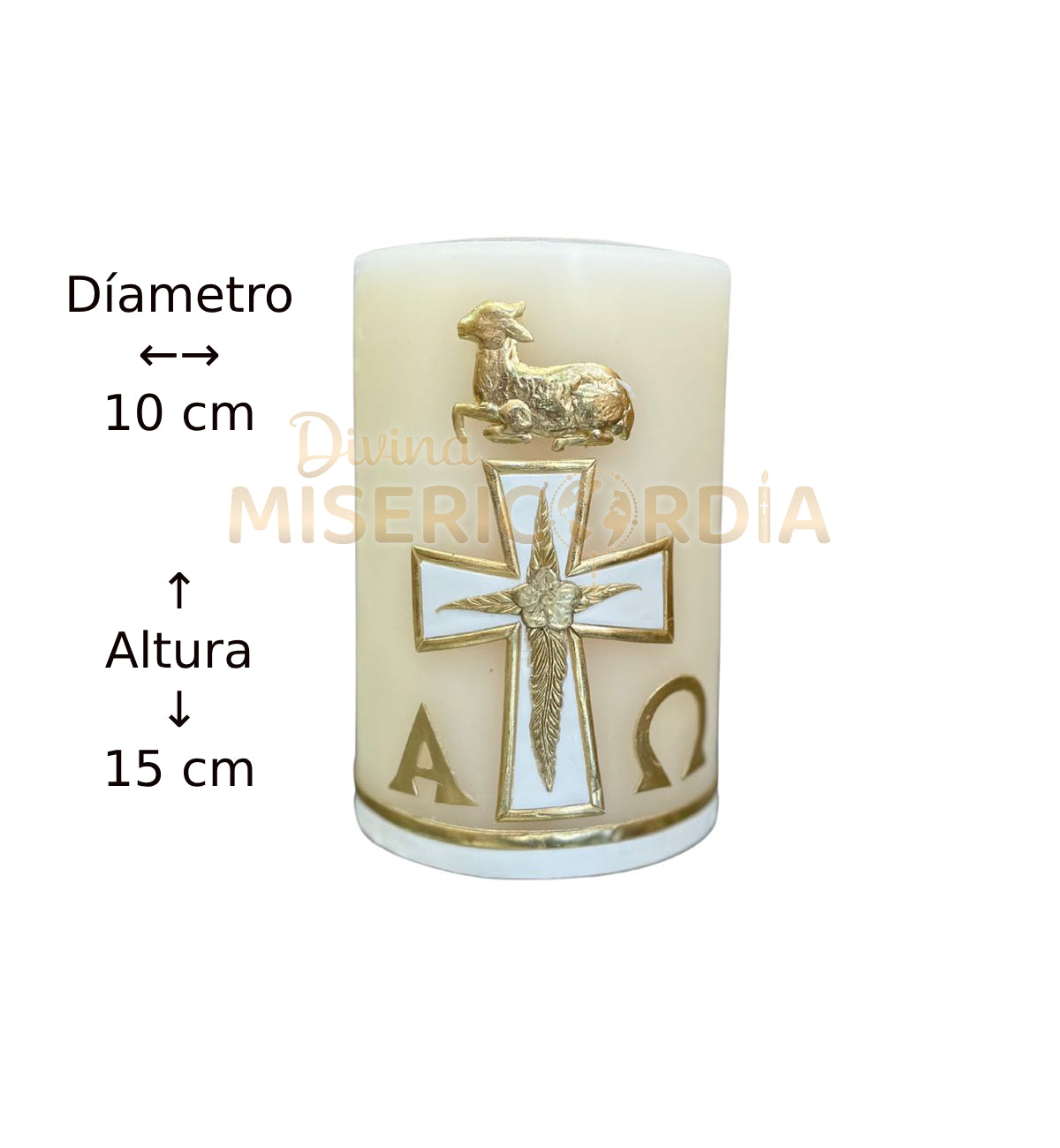 Cirio Pascual Decorado Dorado (10x15) VT