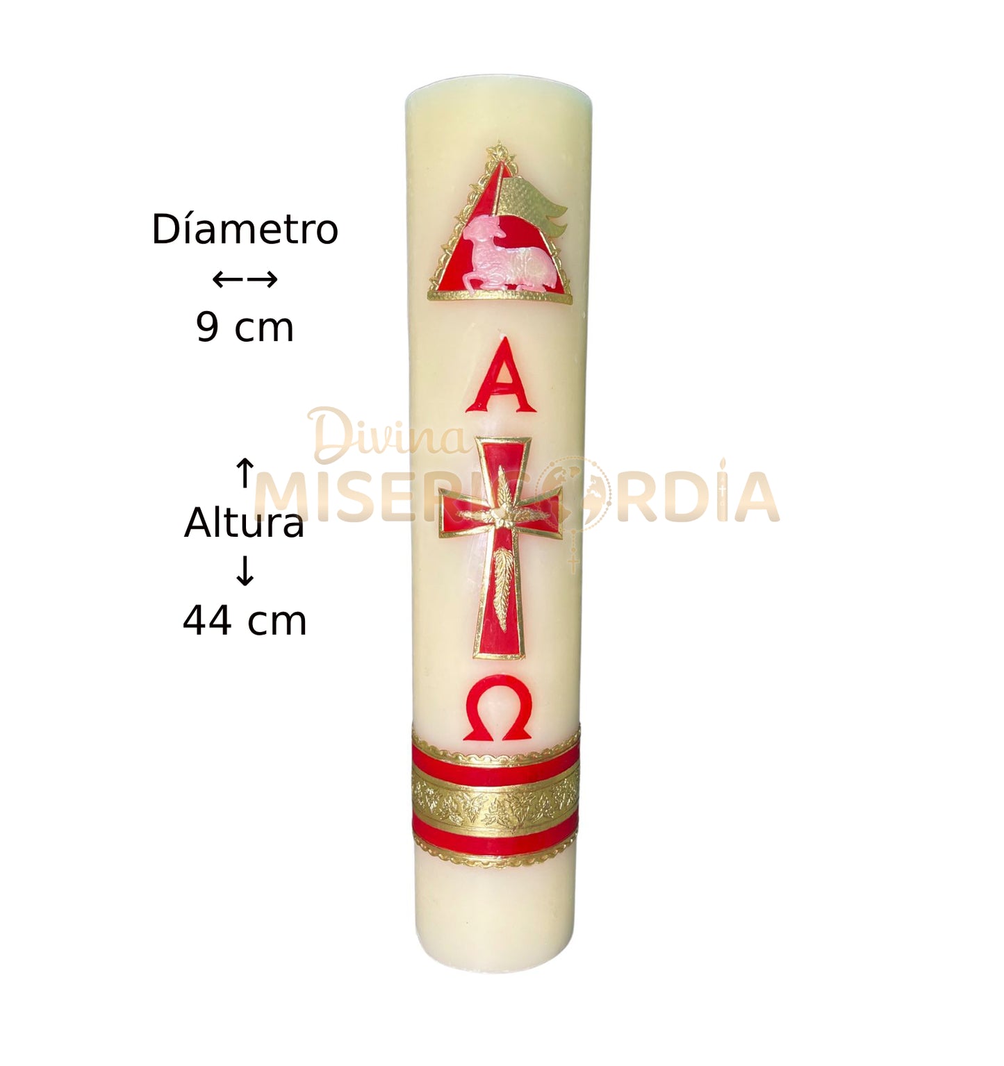 Cirio Pascual Decorado Rojo (9x44) VT