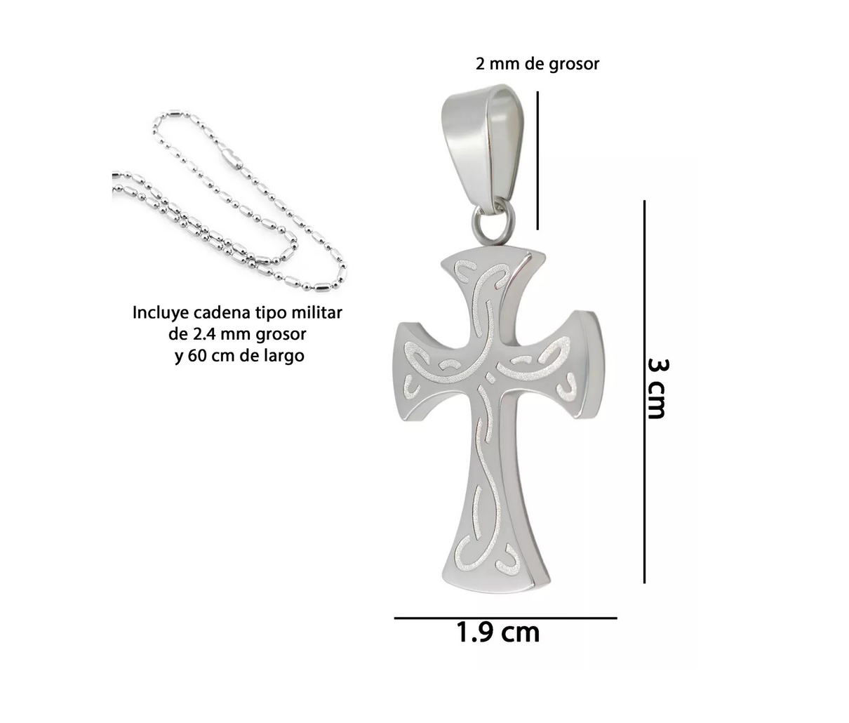 Dije Cruz Grabada Trinidad