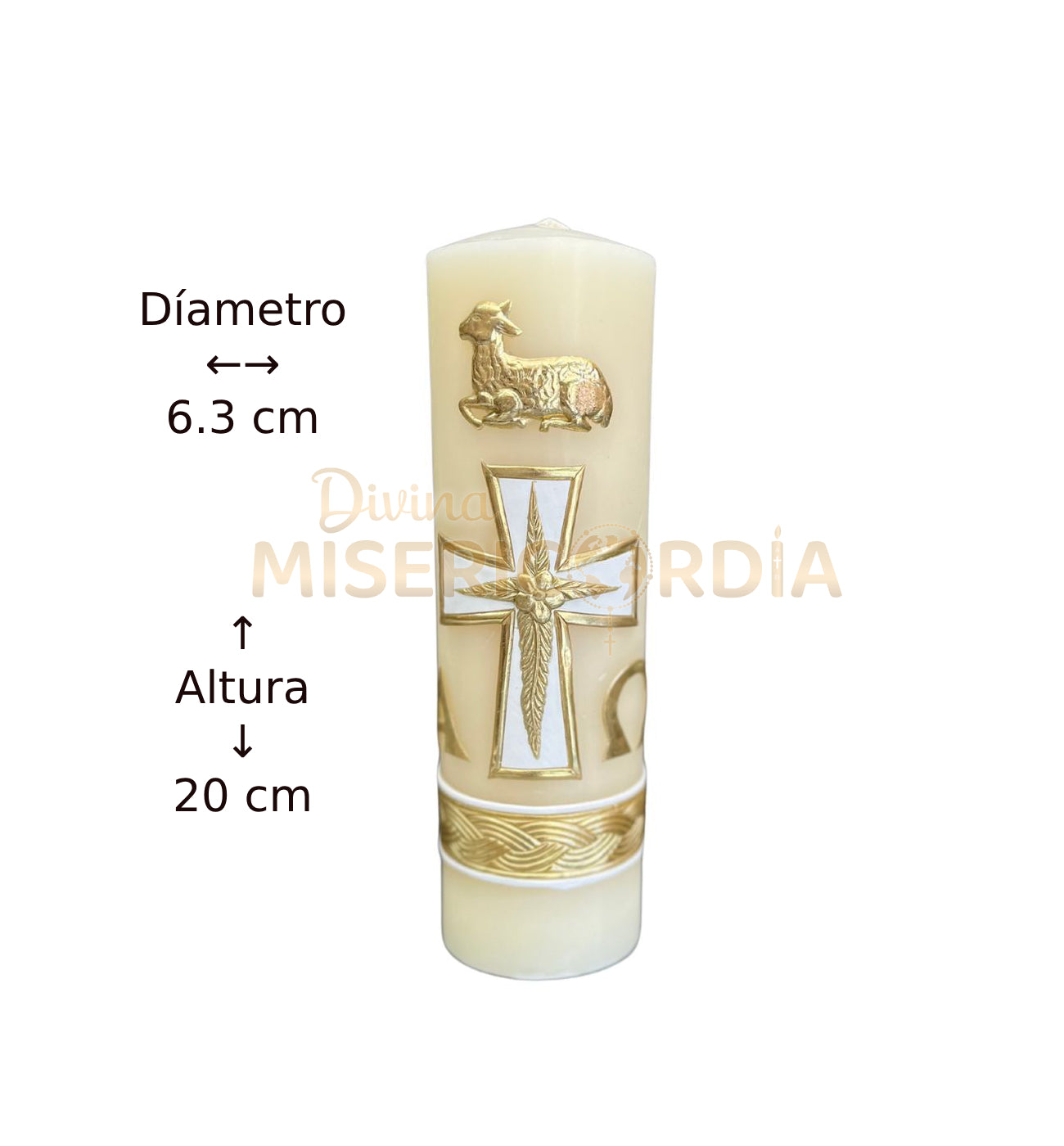 Cirio Pascual Decorado Dorado (6.3x20) VT