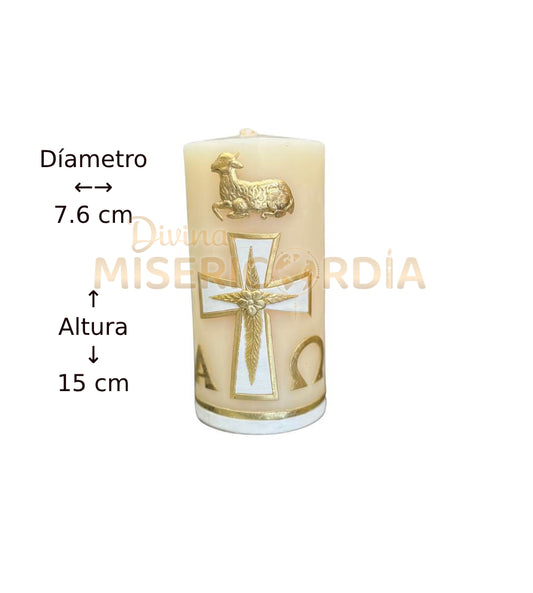 Cirio Pascual Decorado 7.6x15 Dorado VT