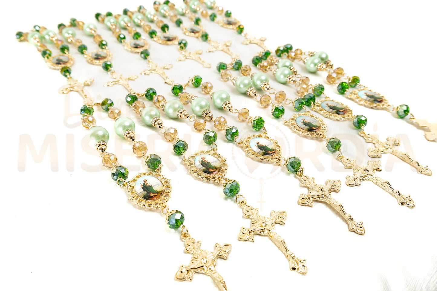 Docena Auto Rosarios Piedra Perla Tadeo SY