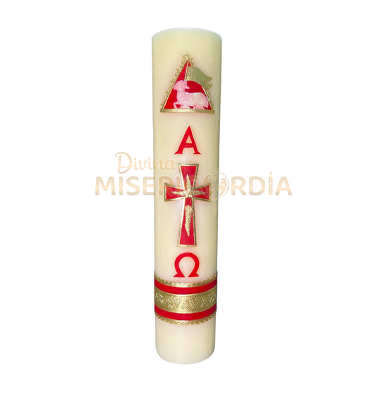Cirio Pascual Decorado Rojo (9x44) VT