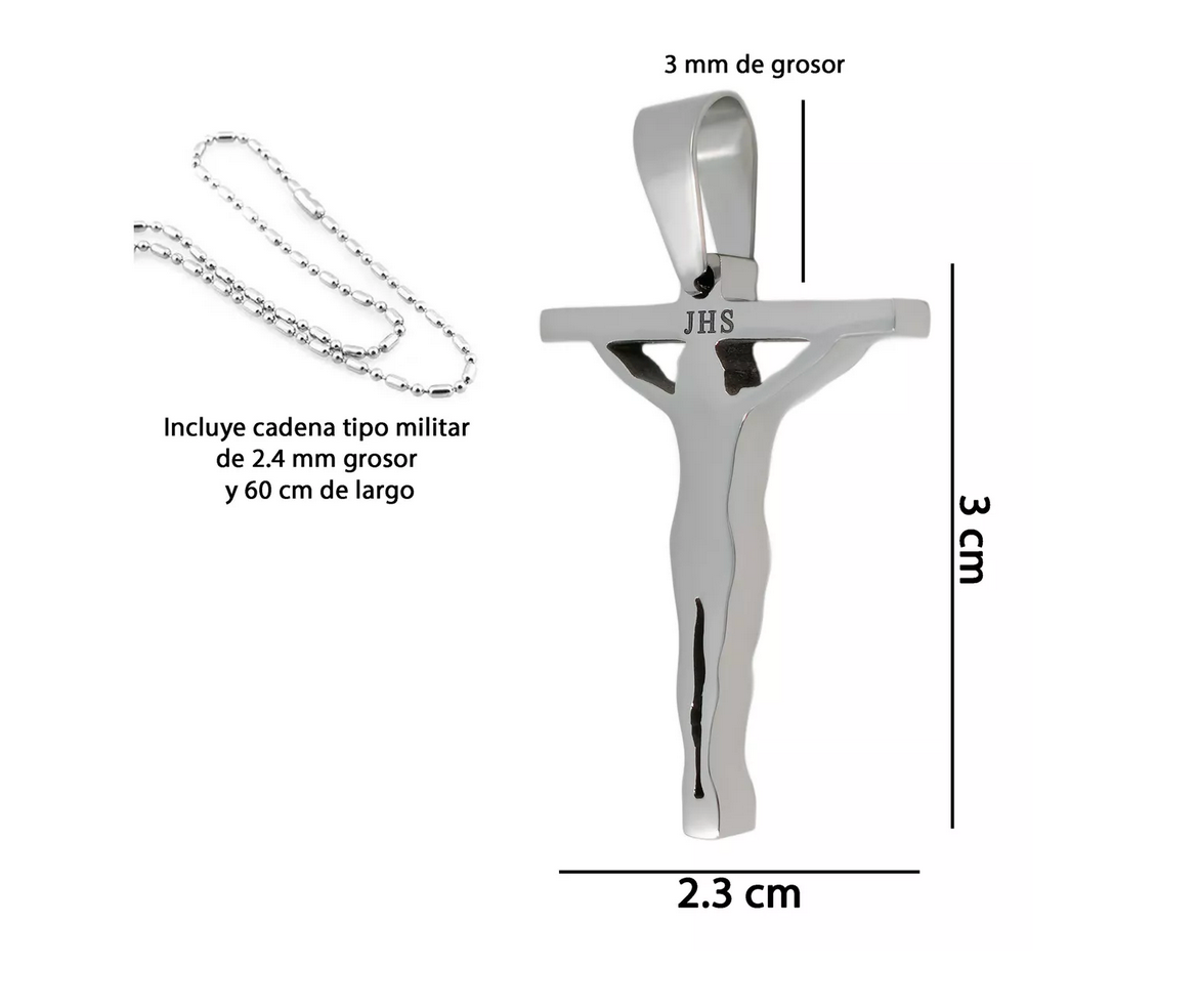 Dije Cristo Acero inoxidable
