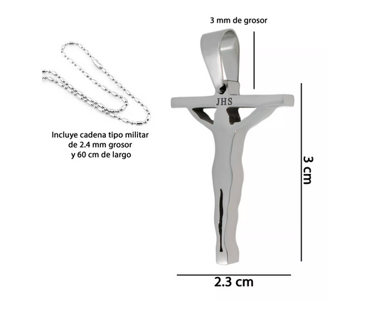 Dije Cristo Acero inoxidable