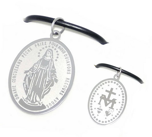 Dije Virgen Milagrosa en Acero Inoxidable