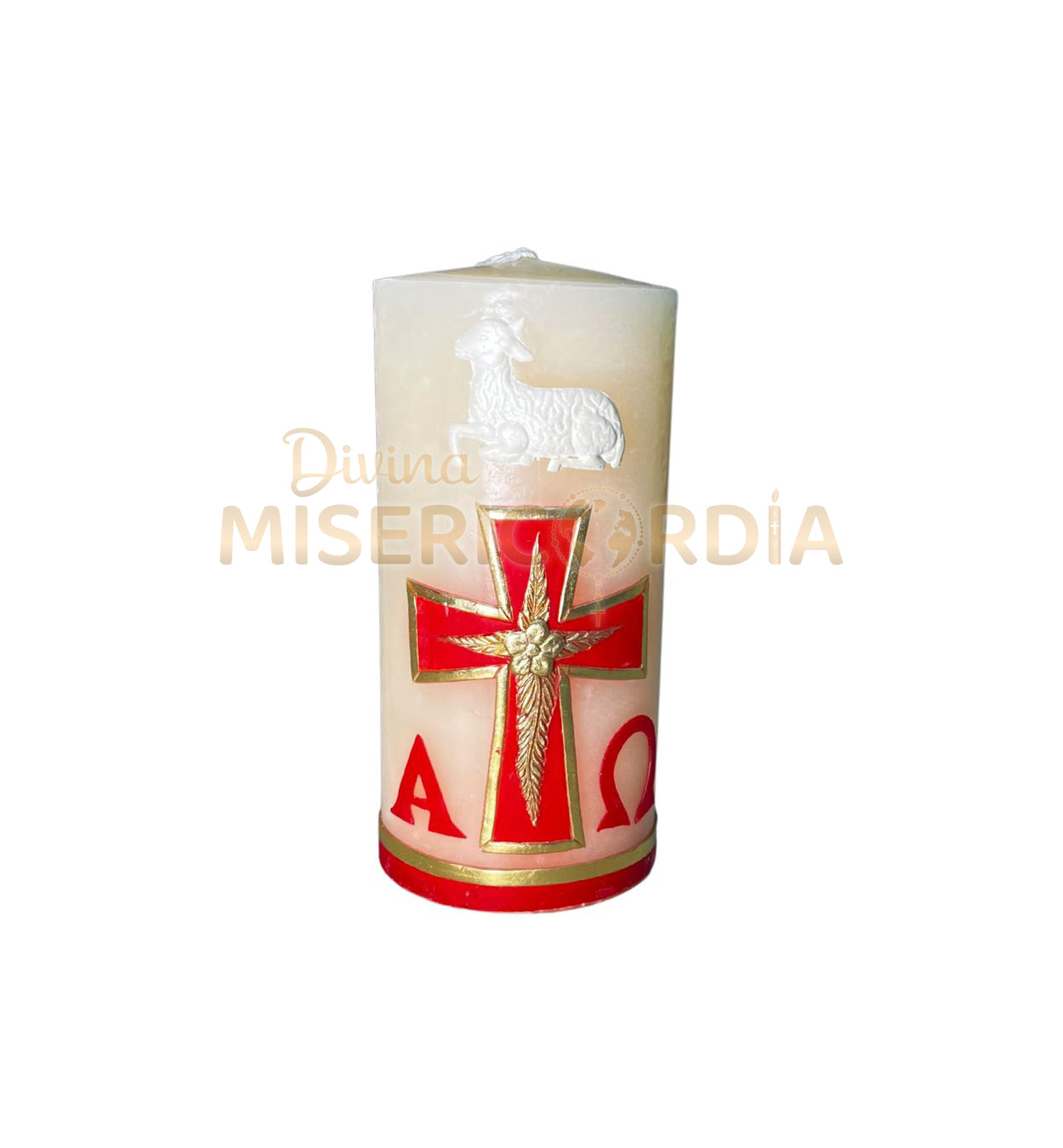 Cirio Pascual Decorado 7.6x15 Rojo VT