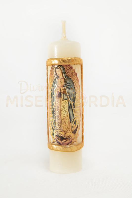 Set de 12 Mini Cirios Virgen de Guadalupe IV