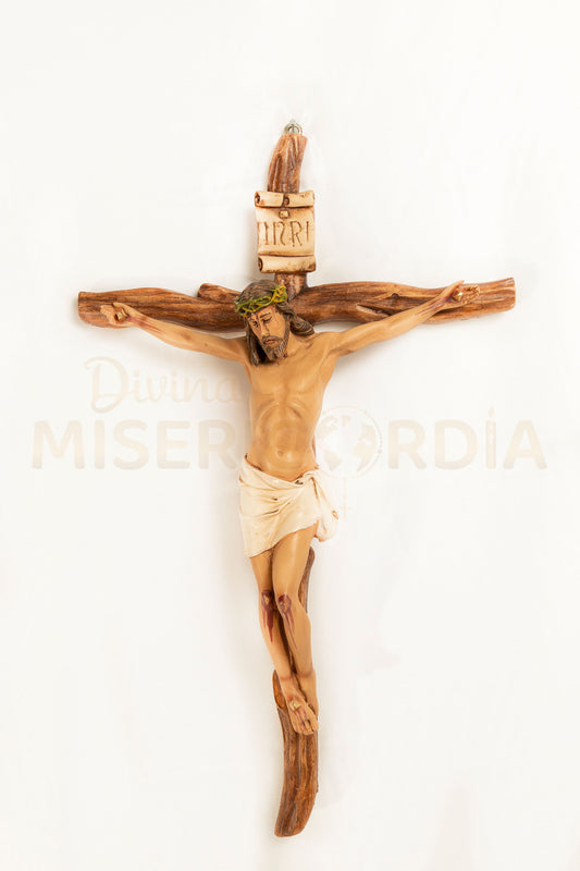 Crucifijo en Tronco Resina TV