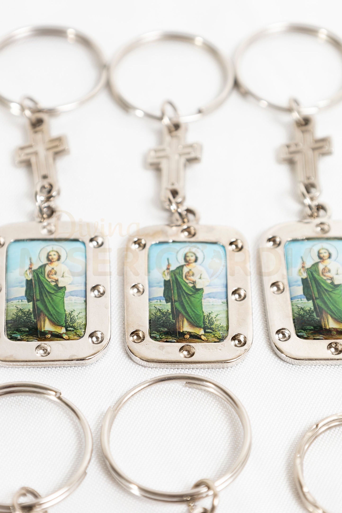 Docena Llaveros Metal Cuadro PT