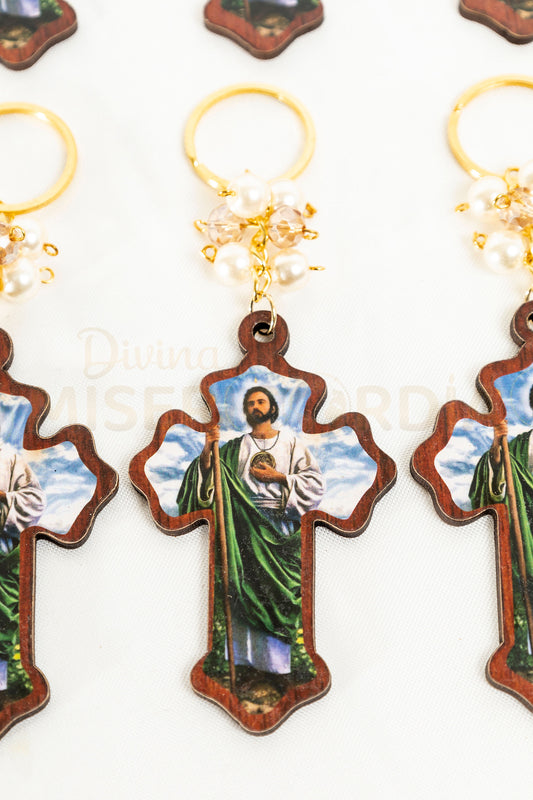 Docena Llaveros Laser Cruz MI