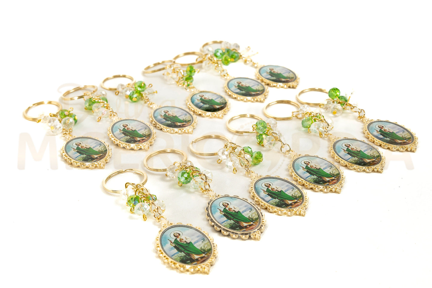 Docena Llaveros Encapsulados con Cristal SY