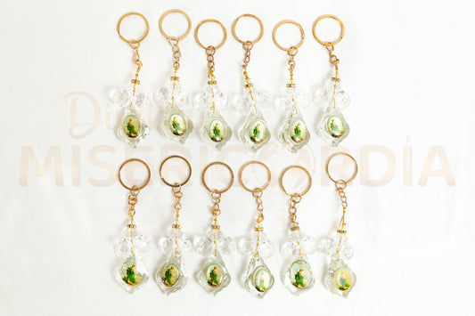 Docena Llaveros Tadeo Angelito Cristal BG