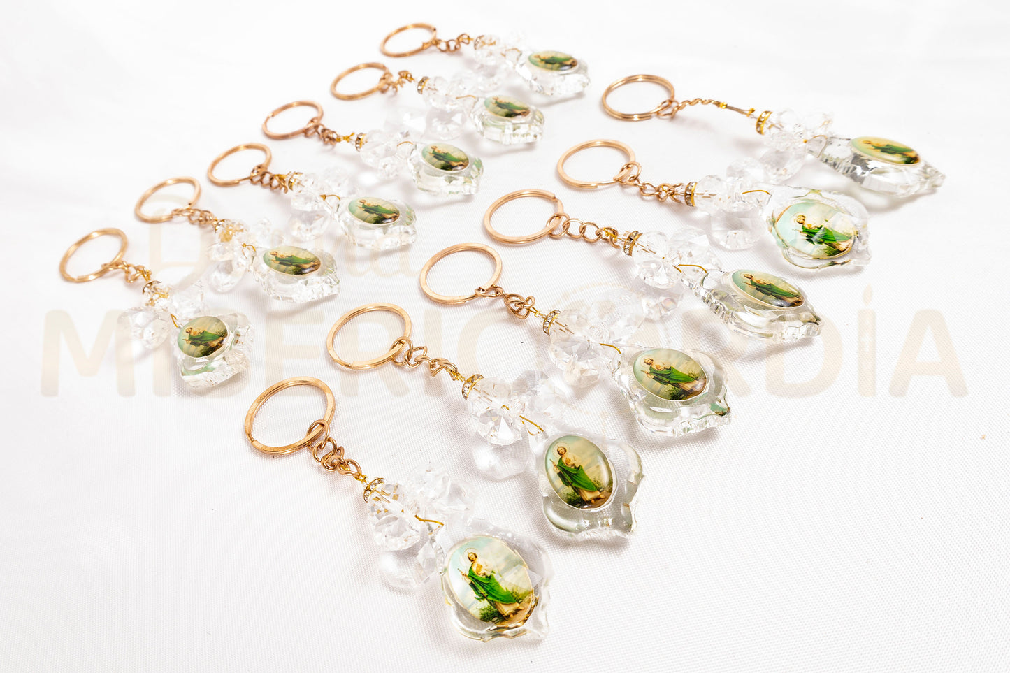 Docena Llaveros Tadeo Angelito Cristal BG