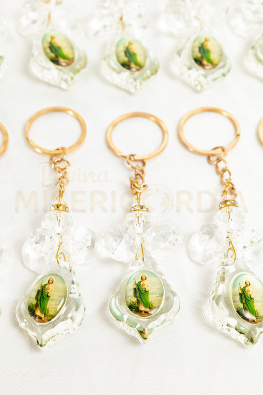 Docena Llaveros Tadeo Angelito Cristal BG