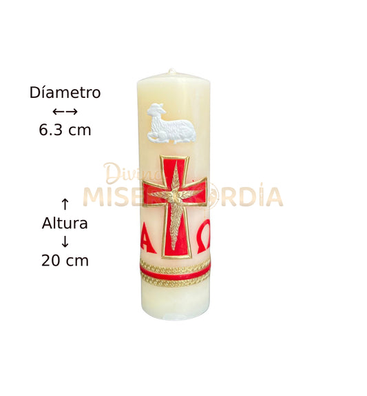 Cirio Pascual Decorado Rojo (6.3x20) VT