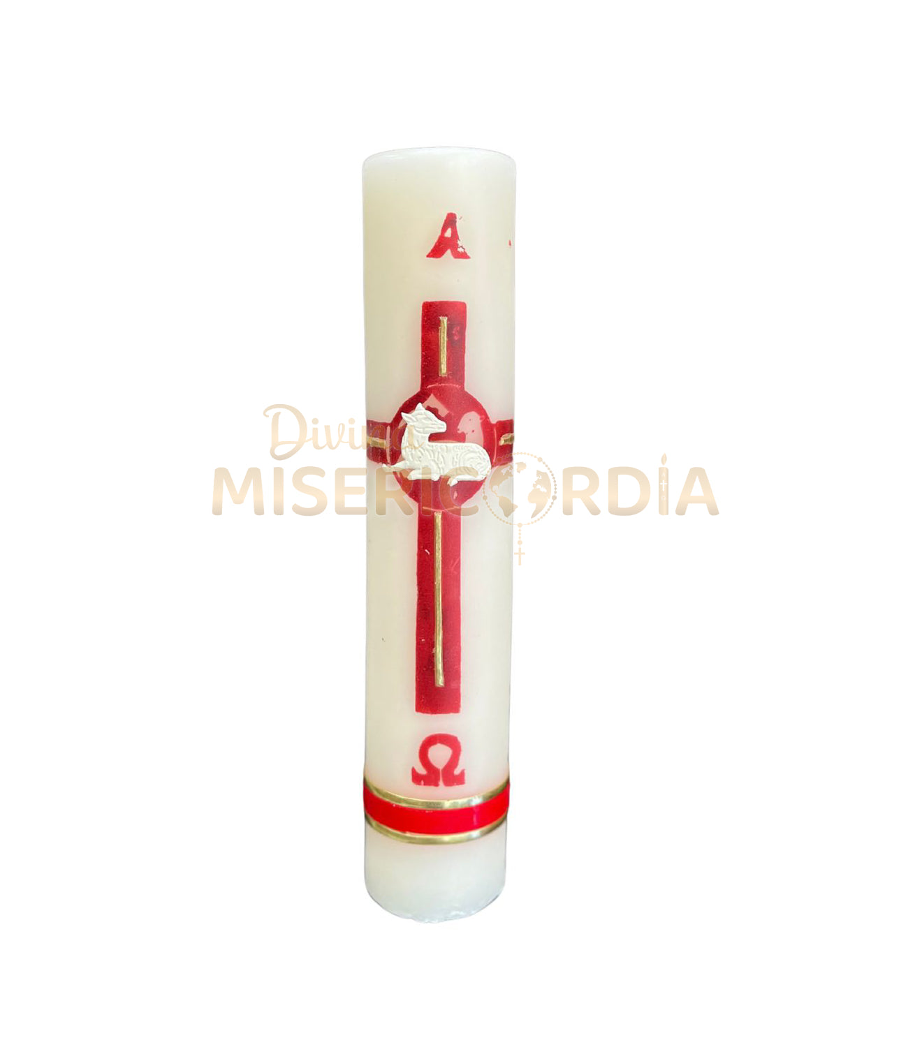 Cirio Pascual Decorado Mixto Rojo (4.3x22) VT